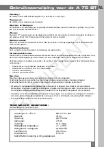 Preview for 11 page of El-Björn A 75 BT Instruction Manual