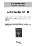 ELAC AM 180 Operating Instructions Manual предпросмотр