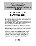 ELAC SUB 2025 Operating Instructions Manual предпросмотр