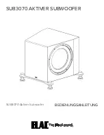 Предварительный просмотр 21 страницы ELAC SUB3070 Operating Instructions Manual