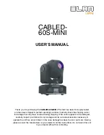 ELAN Lighting CABLED-60S-MINI User Manual предпросмотр