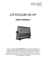 Предварительный просмотр 1 страницы ELAN Lighting CITYCOLOR-551-IP User Manual