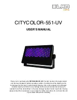 ELAN Lighting CITYCOLOR-551-UV User Manual preview