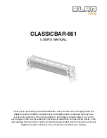 ELAN Lighting Classicbar-661 User Manual предпросмотр