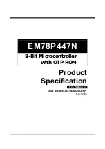 Предварительный просмотр 1 страницы Elan 8-Bit Microcontroller with OTP ROM EM78P447N Specification