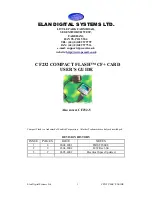 Elan CF232 User Manual preview