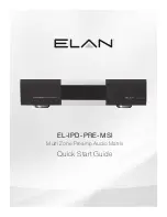 Предварительный просмотр 1 страницы Elan EL-IPD-PRE-MSI Quick Start Manual