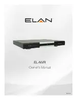 Preview for 1 page of Elan EL-NVR series Owner'S Manual