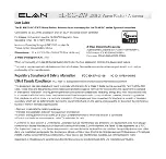 Предварительный просмотр 1 страницы Elan EL-SC-ZW User Manual