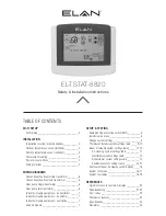 Elan EL-TSTAT-8820 Safety & Installation Instructions предпросмотр