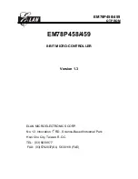 Elan EM78P458 User Manual preview