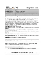 Elan g! Integration Note preview