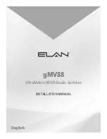 Preview for 1 page of Elan gMV88 Installation Manual