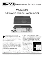 Preview for 1 page of Elan MOD3000 Installation Instructions