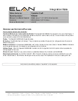 Preview for 1 page of Elan SpeakerCraft MRA664 Integration Note