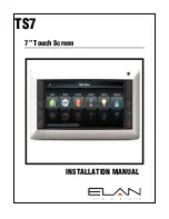 Preview for 1 page of Elan TS7 Installation Manual