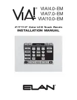 Preview for 1 page of Elan VIA!10.0-EM Installation Manual