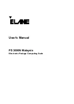 Preview for 1 page of Elane PS 3000N User Manual