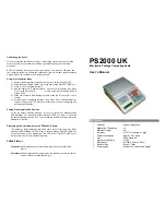 Предварительный просмотр 1 страницы Elane PS2000 UK User Manual