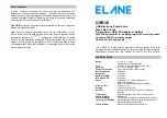 Preview for 1 page of Elane USB30 User Manual