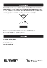 Preview for 10 page of ELARABY Tornado TST-2400E Owner'S Manual