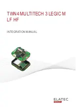 Elatec TWN4 MULTITECH 3 LEGIC M LF HF Integration Manual предпросмотр