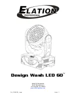 Elation 60TM User Manual preview