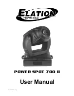 Предварительный просмотр 1 страницы Elation 700 II User Manual