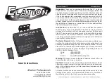 Elation Aerial Pak 4 User Manual предпросмотр