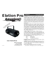 Elation Aquarius II User Instructions preview