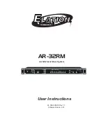 Предварительный просмотр 1 страницы Elation Architectural Show System AR-32RM User Instructions