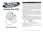 Предварительный просмотр 1 страницы Elation Arena Par CW User Instructions