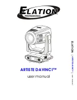 Elation ARTISTE DAVINCI User Manual предпросмотр