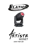 Предварительный просмотр 1 страницы Elation Artiste Monet User Manual