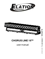 Elation CHORUS LINE 16 User Manual предпросмотр