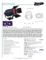 Предварительный просмотр 1 страницы Elation CMY Zoom 575E Technical Specifications