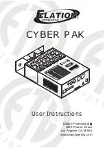 Elation CYBER PAK User Instructions предпросмотр