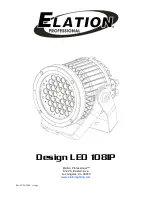 Предварительный просмотр 1 страницы Elation Design LED 108IP User Instructions