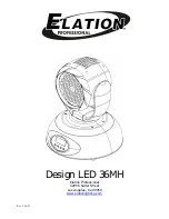 Elation Design LED 36MH User Manual предпросмотр