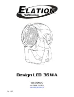 Elation Design LED 36WA Manual предпросмотр