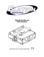 Предварительный просмотр 1 страницы Elation DESIGN PROMO 360 User Manual