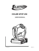 Elation Design Spot 250 User Manual предпросмотр