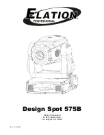 Preview for 1 page of Elation Design Spot 575B User Manual