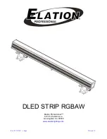 Elation DLED STRIP RGBAW User Manual предпросмотр