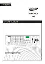 Elation DMX-SOLO 256 User Manual предпросмотр