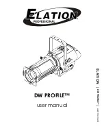 Elation DW PROFILE User Manual предпросмотр