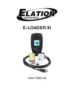 Предварительный просмотр 1 страницы Elation E-LOADER III User Manual