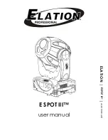 Preview for 1 page of Elation E SPOT III User Manual