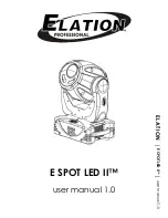 Elation E Spot Led II User Manual предпросмотр