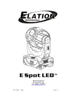 Elation E Spot Led User Manual предпросмотр